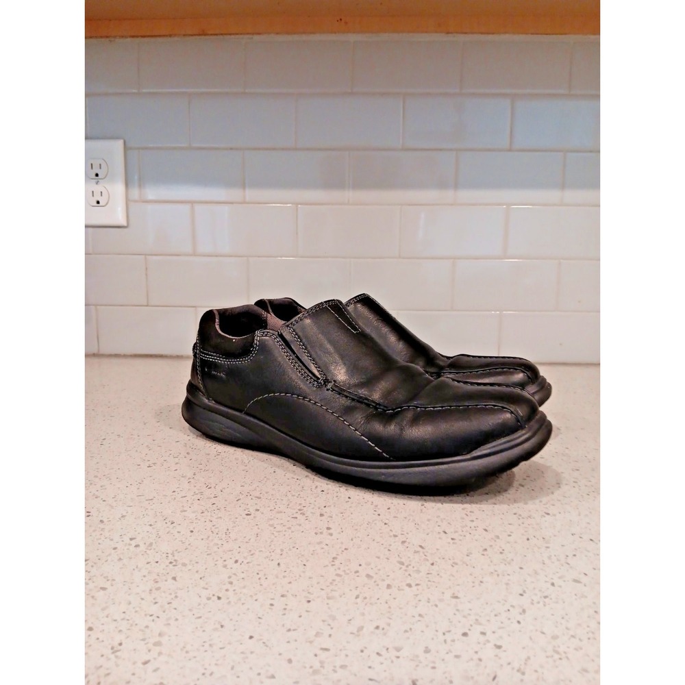 Clarks Cotrell Step Slip-On Men's Loafers Black Leather  Size 12 M
